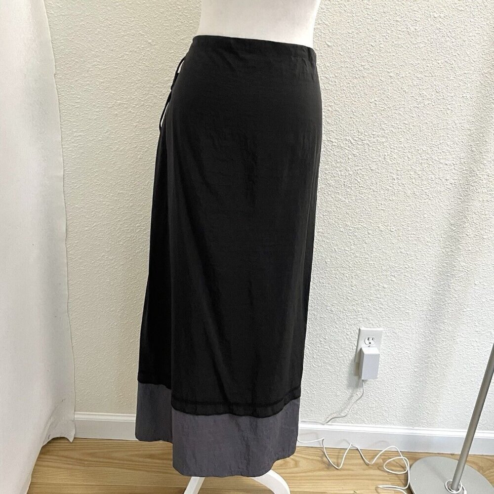 Unbranded 100% Nylon Utility Cinched Waist Midi Skirt Lagenlook size Medium